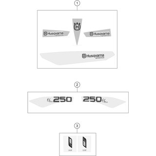 AUFKLEBER-SET HUBRAUM 250FC 15