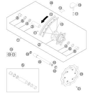 VORDERRAD KPL. 1,6X21 DID  14