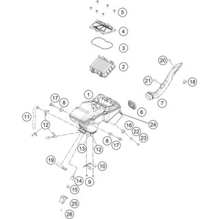 Manguera de ventilacin del motor