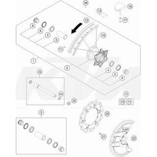 Speichensatz vorne 21