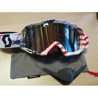 Scott Brille Tyrant Snowcross Wei Blau Rot Chrome ACS