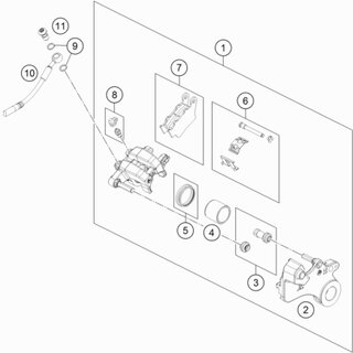 Soporte pinza freno trasero