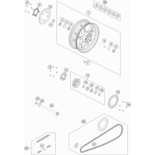 Cadena x-ring 116 rodillos sin fin