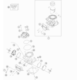 Zylinder + Kolben kpl. 19
