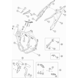 Tirante motor derecho KTM 250 SX