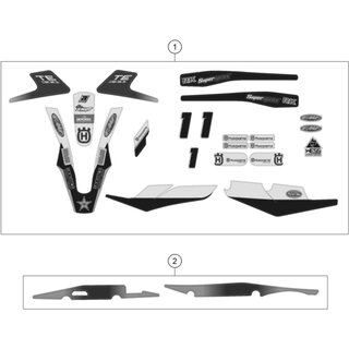 Aufkleber-Set Heckrahmen 19