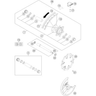 Vorderrad kpl. 1,6X21DID 22MM