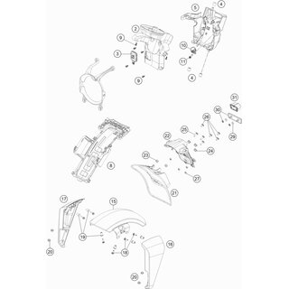 Scheinwerfermaske R�ckwand