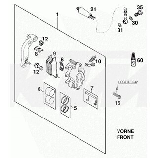 PINZA DE FRENO DELANTERA BREMBO 99