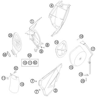 TAPA FILTRO AIRE 85 SX 2008