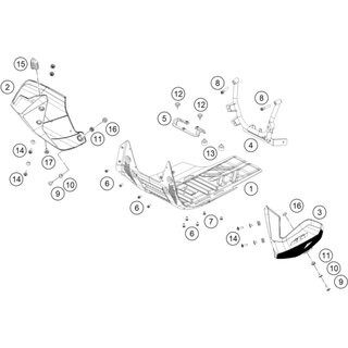 Soporte skidplate inferior alu