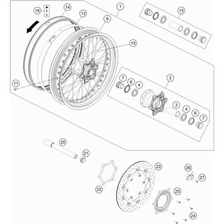 Rueda sensor delantera