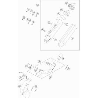 Colector de escape delantero 500 EXC