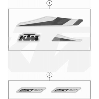 Aufkleberset 250 XC-F 2020