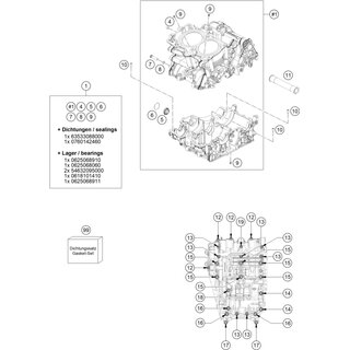 Caja del motor cpl.