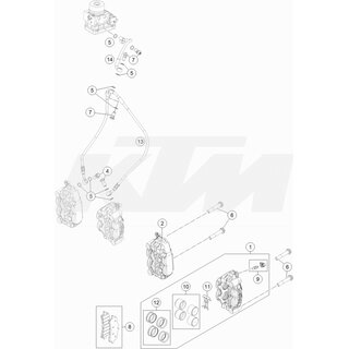 Bremszange vorne rechts - ohne Belge
