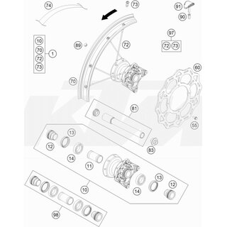 Vorderrad kpl. 17 85SX 2019