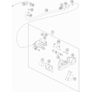 Soporte pinza freno trasero