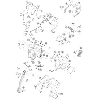 Cubierta del conector, derecha