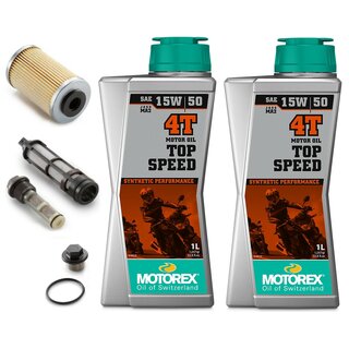 lwechselkit KTM 390 Duke lfilterkit + 2x Motorex 15W/50
