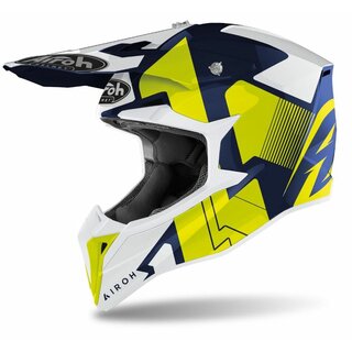 Airoh Helm Wraap Raze Blau Gelb