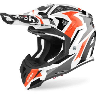 Airoh Helm Aviator ACE Swoop Grau Wei Orange