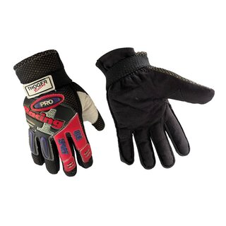 Thoger Handschuhe Racing Pro MX Retro Vintage Schwarz Rot...