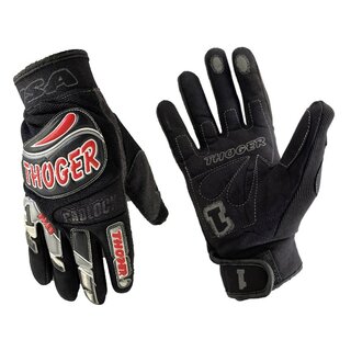 Thoger Handschuhe Padlock MX Retro Vintage Schwarz Rot